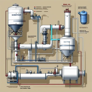 detailed drawing chemical plant shown