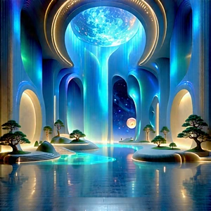 (futuristic:1.45) Innovation Hub With Image, There