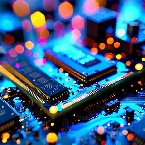 Close-up Of Memory Module With Close-up Computer