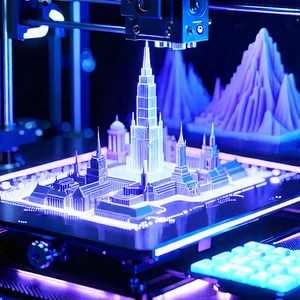 3d Printer With Holographic Projection With Printer Creating