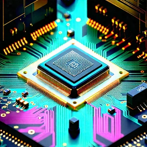 Close-up of microprocessor