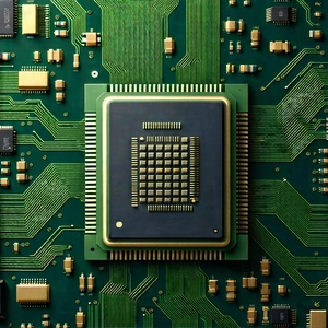 Close-up of microprocessor