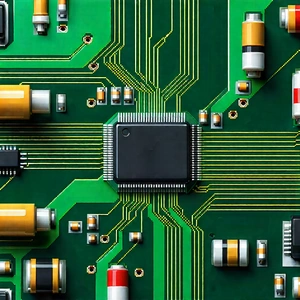 Close-up of electronic circuit