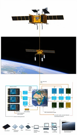 The Image Is A Diagram Showing The Relationship Between A Satellite And The Earth
