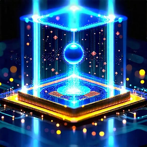 Quantum computer with digital particles