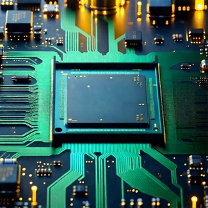 Close-up of microprocessor