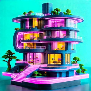 (futuristic:1.44) Smart Home With Large, Futuristic
