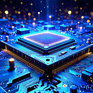 Close-up of microprocessor
