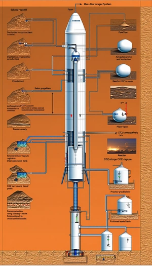 A Diagram Is Displayed Showing The Process Of A Rocket Being Built