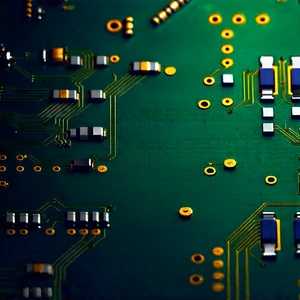 Close-up of electronic circuit
