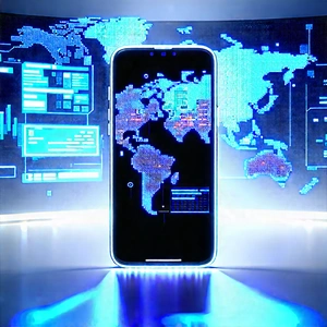 Smartphone With Data Visualization With Cell Phone