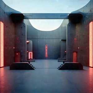 Futuristic innovation hub