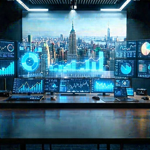 Financial technology in tech office