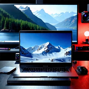 Laptop With Streaming Content With Laptop Computer