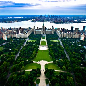 Urban Graphic Design: Aerial view of central park