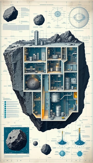 detailed drawing large underground facility