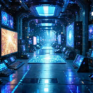 Entertainment technology in manufacturing facility