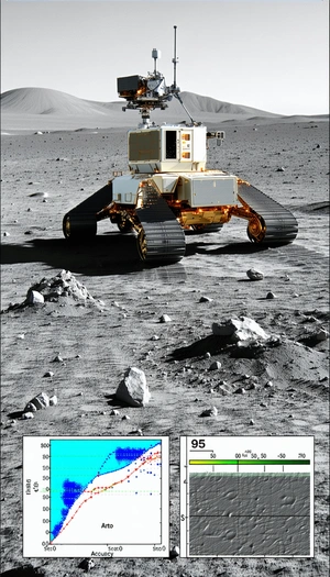A Large Robotic Vehicle Is Driving Across A Rocky Terrain