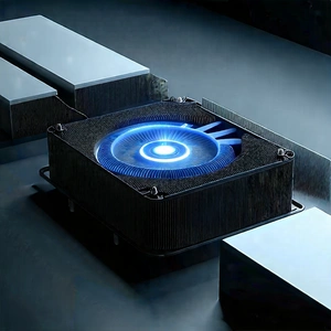 Tech Isometric Design: Close-up of cooling system