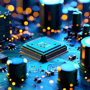 Close-up of electronic circuit