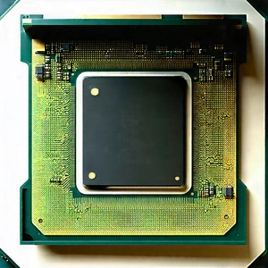 Close-up of microprocessor