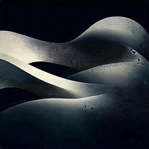 Abstract Minimalist Design: Rhythmic Motion Captured In Abstract Form With Black White