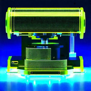 3d printer with blue light (glow:1.4)