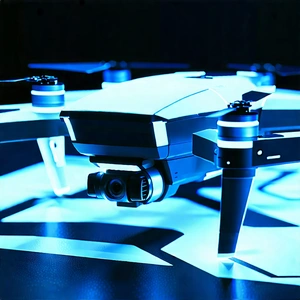Tech Graphic Design: Drone with holographic display