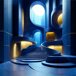 Futuristic innovation hub