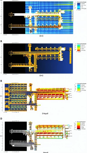 The Image Is A Series Of Three Diagrams, Each Showing A Different Perspective Of A Large Structure