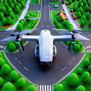 Drone with digital artwork