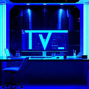 (futuristic:1.18) Tech Startup Office With Image, There