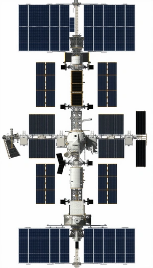 A Large Spacecraft Is Shown In A White And Black Image