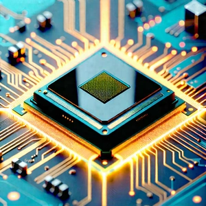 Close-up of microprocessor