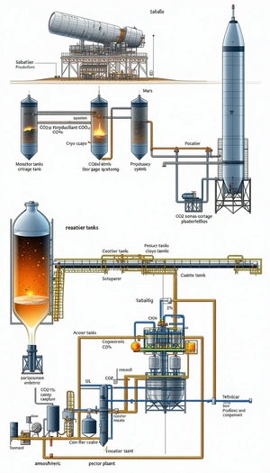 The Image Is A Detailed Diagram Of A Chemical Plant, Showing The Various Stages Of The Process