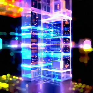 Quantum computer with neon accents