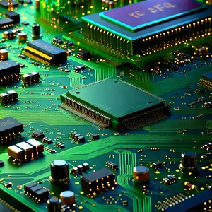 Close-up of electronic circuit