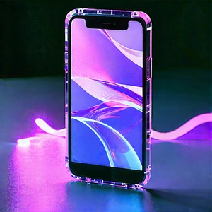 Smartphone With Glowing Screen With Cell Phone