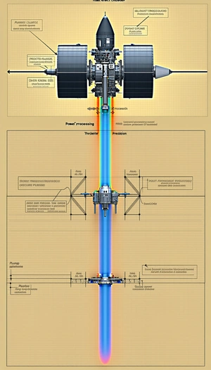 A Diagram Is Displayed On A Yellow Background, Showing The Different Parts Of A Spacecraft