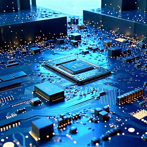 Circuit board with (digital:1.29) particles