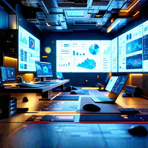 Tech Advertising Photography: Futuristic tech startup office