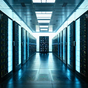 (futuristic:1.37) server room