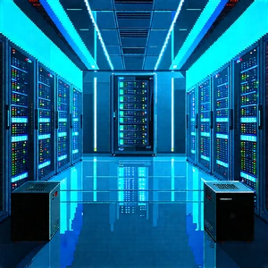 Futuristic Server Room With Image, There