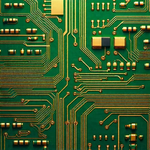 Close-up of electronic circuit