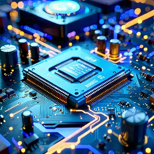Close-up of electronic circuit