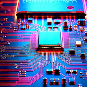 Close-up of electronic circuit