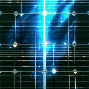 Solar panel with holographic projection