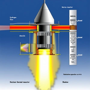 A Rocket Is Shown In A Diagram, With The Words "nor-s-reactor" Written Above It
