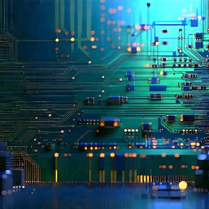 Close-up of electronic circuit
