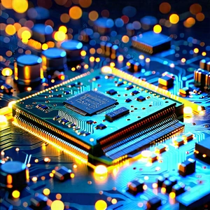 Close-up of electronic circuit